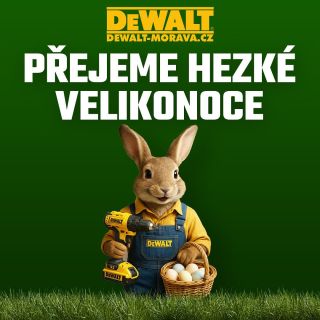 🎉 Veselé Velikonoce přeje DeWALT-MORAVA.cz! 🐣🔨 Děkujeme, že jste s námi! Přejeme vám krásné a pohodové svátky jara plné...