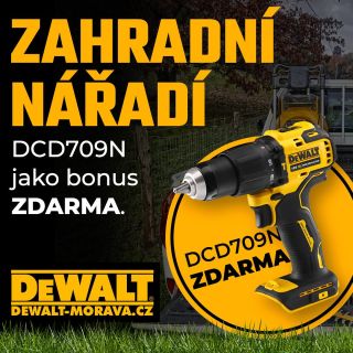 🌿 Kup si zahradní nářadí DeWALT a vrtačku DCD709N dostaneš jako bonus ZDARMA! Když si pořídíš aku zahradní nářadí DEWALT...
